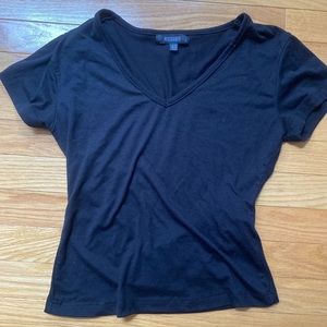 Missguided black v neck tee